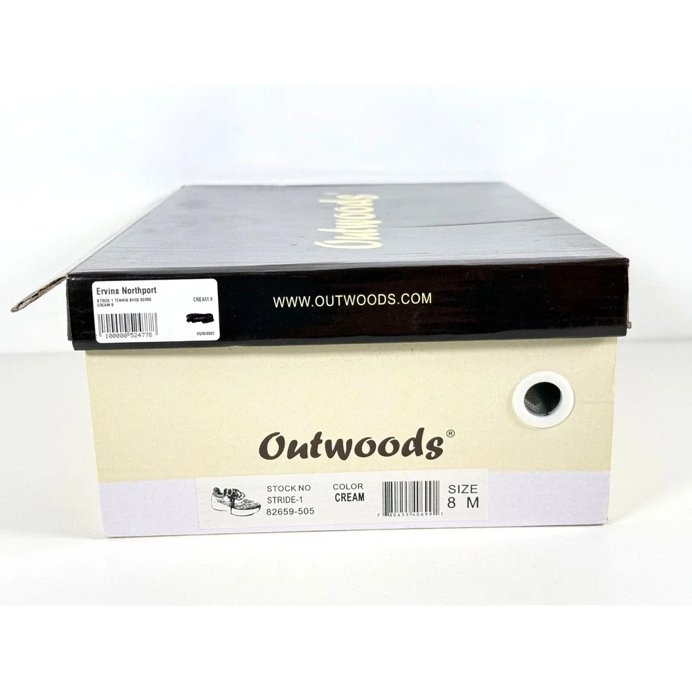 Outwoods Stride1 Cream Lace-Up Fashion Sneakers New Sz 8 M